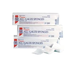 All-Gauze Sponges 4x4" 12 Ply Non-Sterile 200/Pk