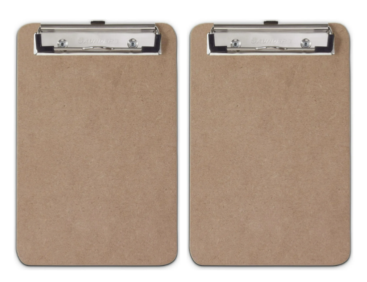 Hardboard Memo Clipboard - 2Pack