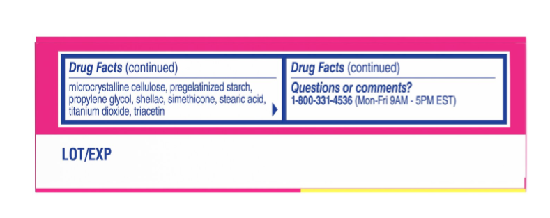 Midol Complete Menstrual Pain Relief Gelcaps drug facts label continued