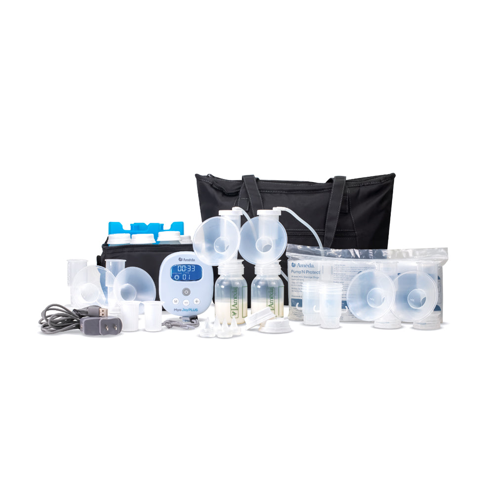 Ameda Mya Joy PLUS Rechargeable, Quiet, and Portable Double Breast Pump  with Tote