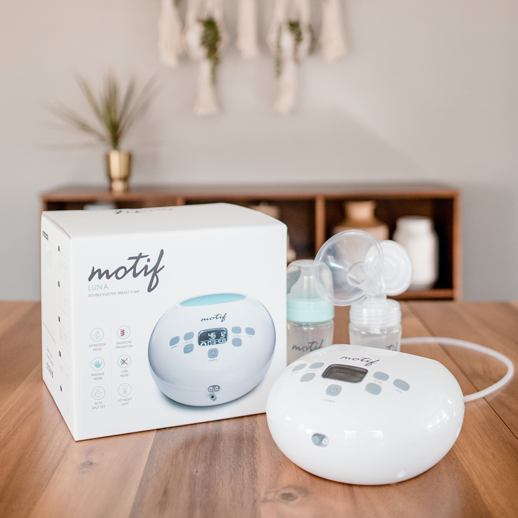 Motif Medical Luna Breast Pump - Rechargeable Battery-Operated