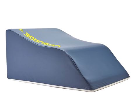 Upsurge Recovery Leg Rest Slate Blue Cover With Yellow Lettering
