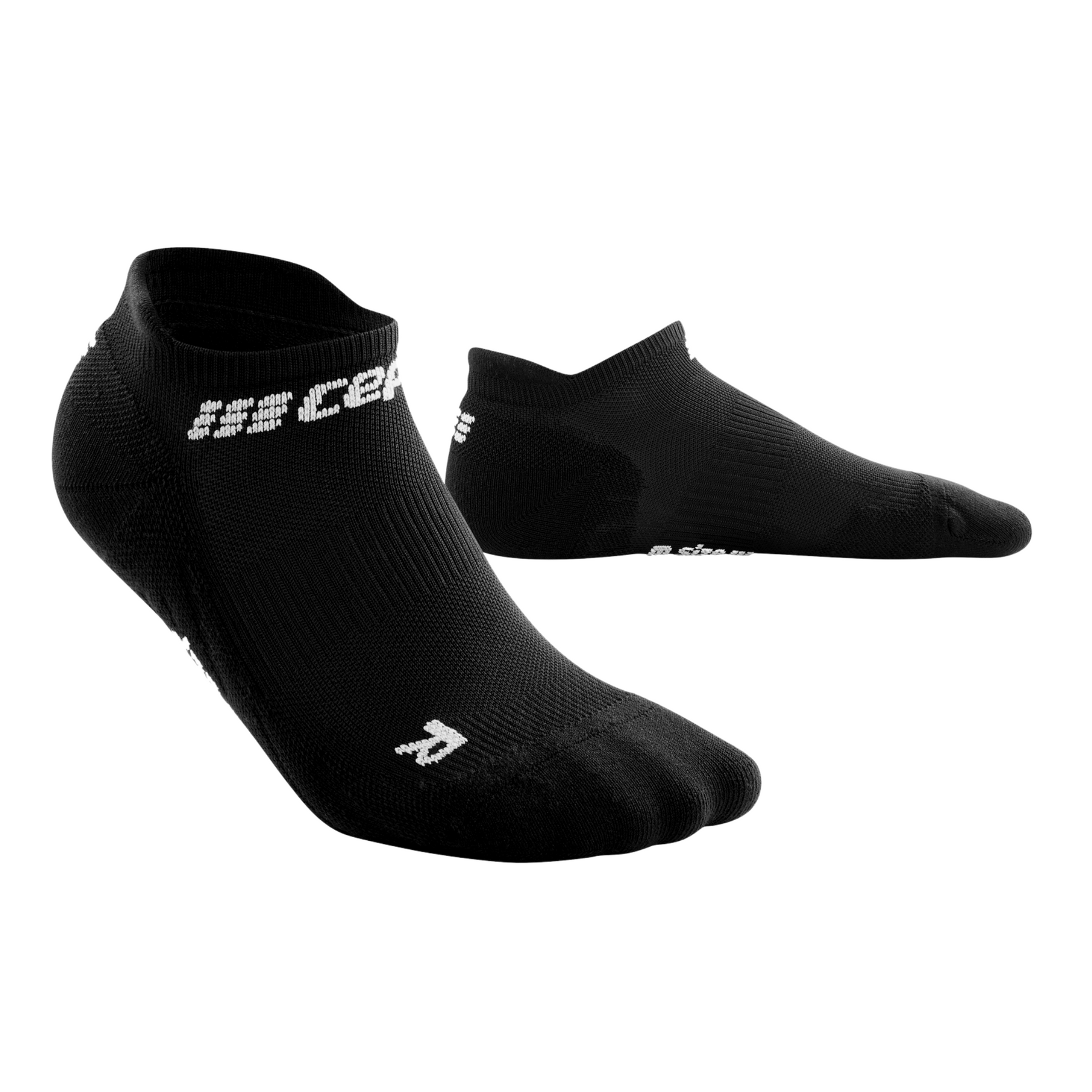 Black  CEP No Show Compression socks with white CEP logo