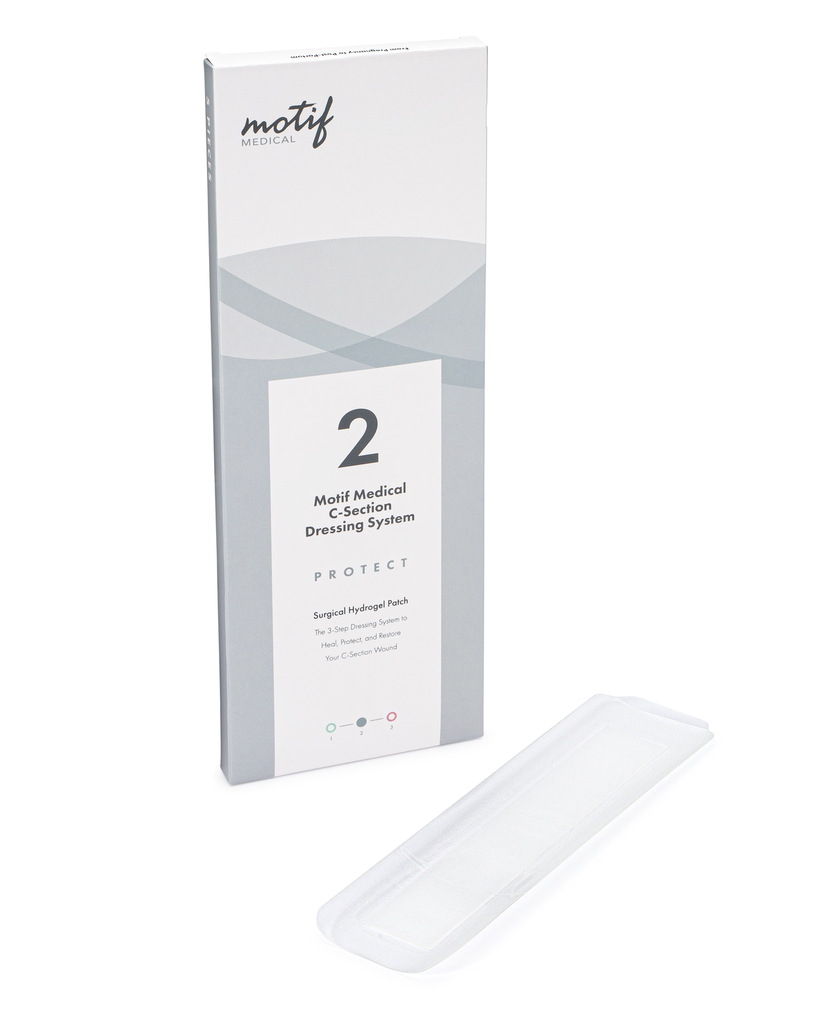 Stage 2 box with dressing out Motif Medical C Section Bandage System Stages 1,2,3
