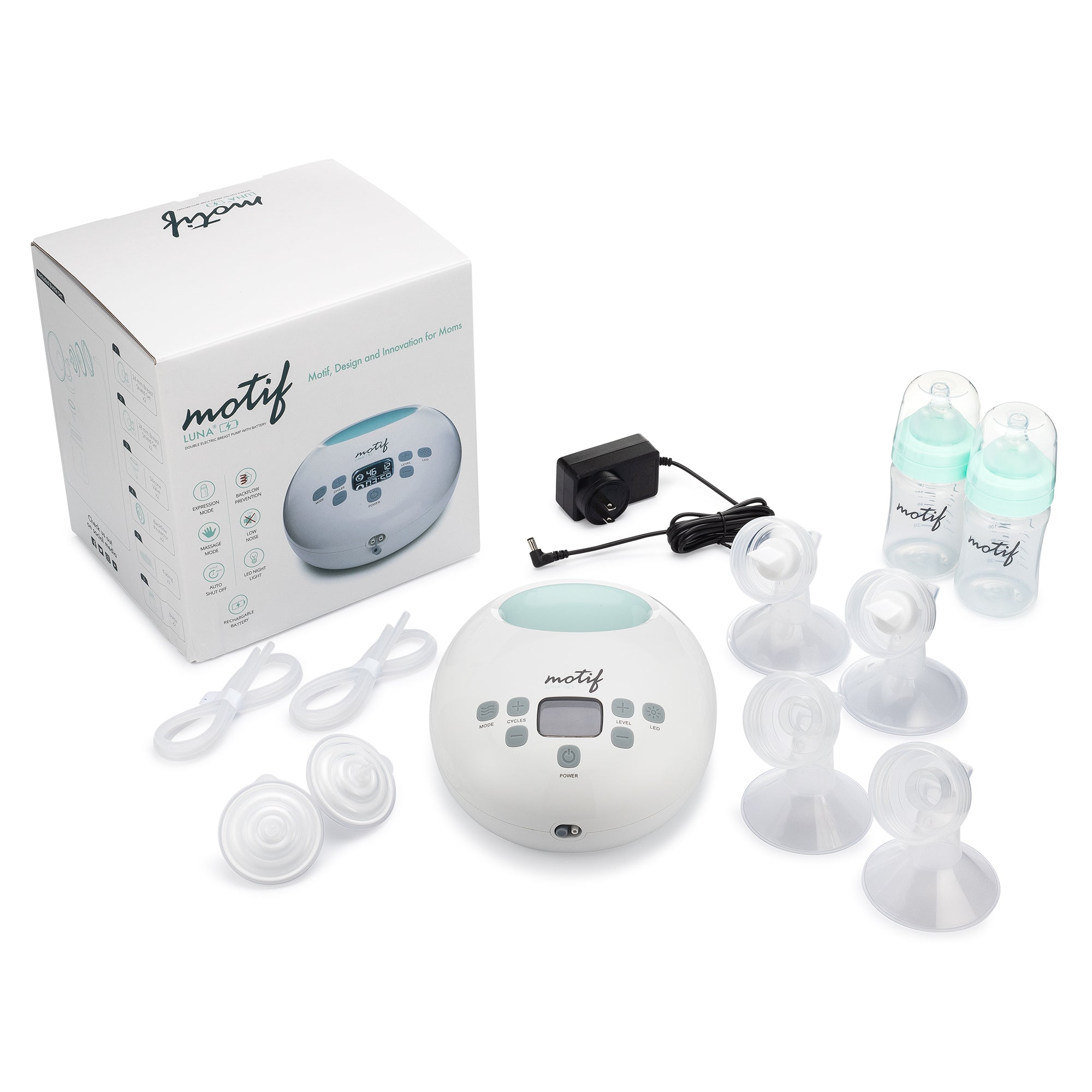 Motif Medical Luna Breast Pump - Rechargeable Battery-Operated