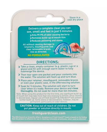 Fresh Guard By Efferdent Retainer Cleaner Effervescent Soak