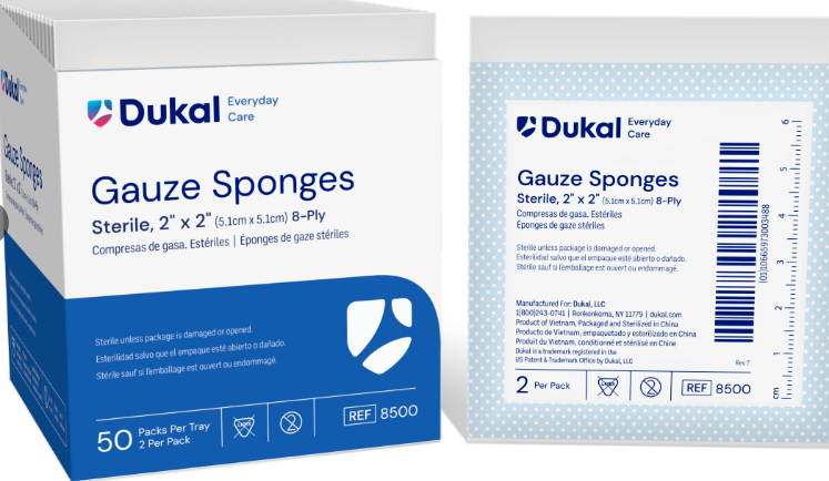 Sterile Gauze Sponges, 8-Ply, 2x2
