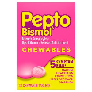 Pepto-Bismol Antacid/Anti-diarrhea Chewable Tablets 262mg Original