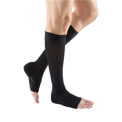 Mediven Plus 20-30 mmHg Calf Open Toe Silicone Tot Band Compression Socks