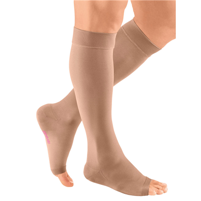 Mediven Plus 20-30 mmHg Calf Open Toe Beige Compression Stockings