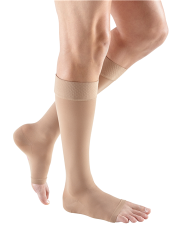 Mediven Plus 20-30 mmHg Calf Open Toe Silicone Tot Band Compression Socks