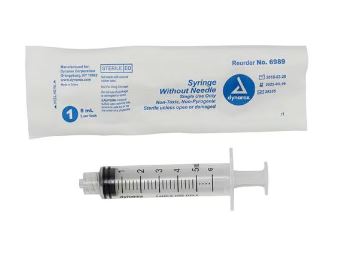 Luer Lock Syringe 5cc Transparent Low Dead Space