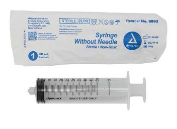 Luer Lock Syringe 60cc Transparent Low Dead Space