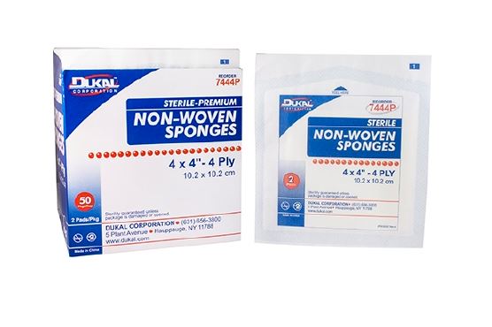 Nonwoven Sponge Dukal™ 4 X 4 Inch 4-Ply Sterile 2 per Pack