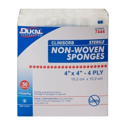 Nonwoven Sponge Clinisorb 4 X 4 Inch 4-Ply Sterile 2 per Pack