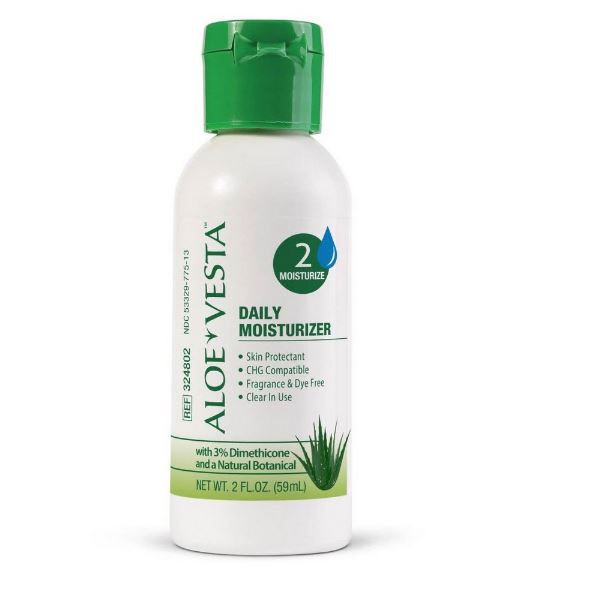 Aloe Vesta Daily Moisturizer white bottle with green cap