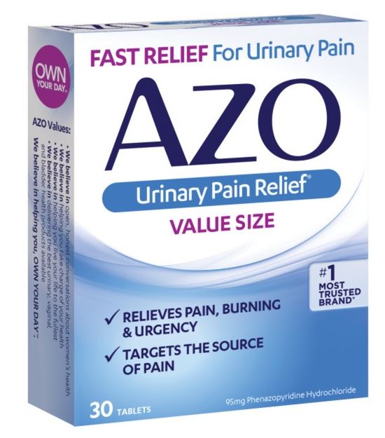 Azo Urinary Pain Relief Tablets Target the source of pain from UTI's