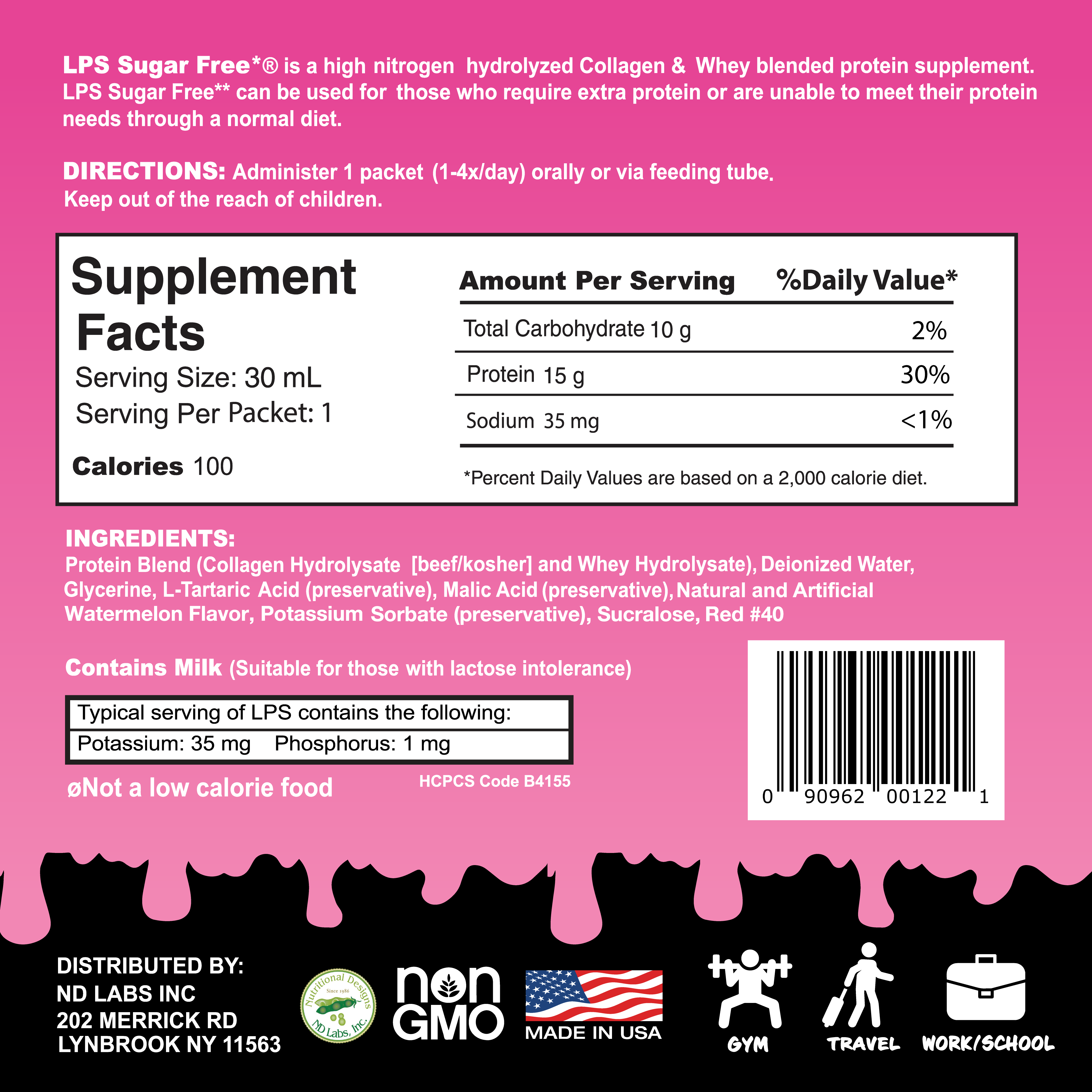 LPS® Collagen & Whey Protein Supplement – Individual Packets