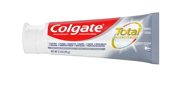 Colgate Total Whole Mouth Fresh Clean Mint Toothpaste tube