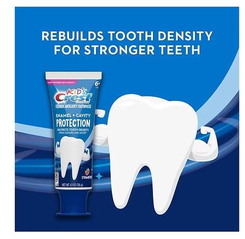 Crest Kids Advanced Toothpaste rebuilds tooth density for stronger teeth