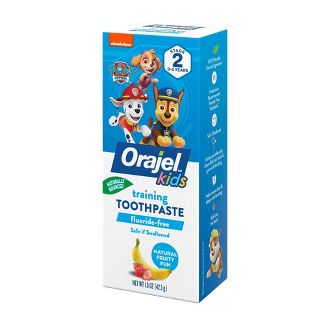 Orajel Kids Paw Patrol Training Toothpaste front view of the box