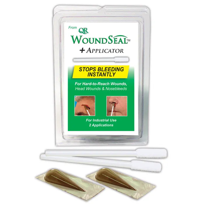 WoundSeal Topical Powder Quick Relief Powder clear plastic container with sterile applications 