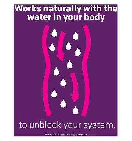 MiraLAX Laxative Powder works naturally with the water in your body to unblock your system