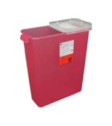 Sharps Container 3gal Red/Clear 12-1/2x6x13-1/2"