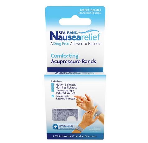 Sea-Band Nausea Relief Comforting Acupressure Bands - for relief of Motion Sickness, Morning Sickness, Chemotherapy Induced Nausea and Anesthesia Related Nausea