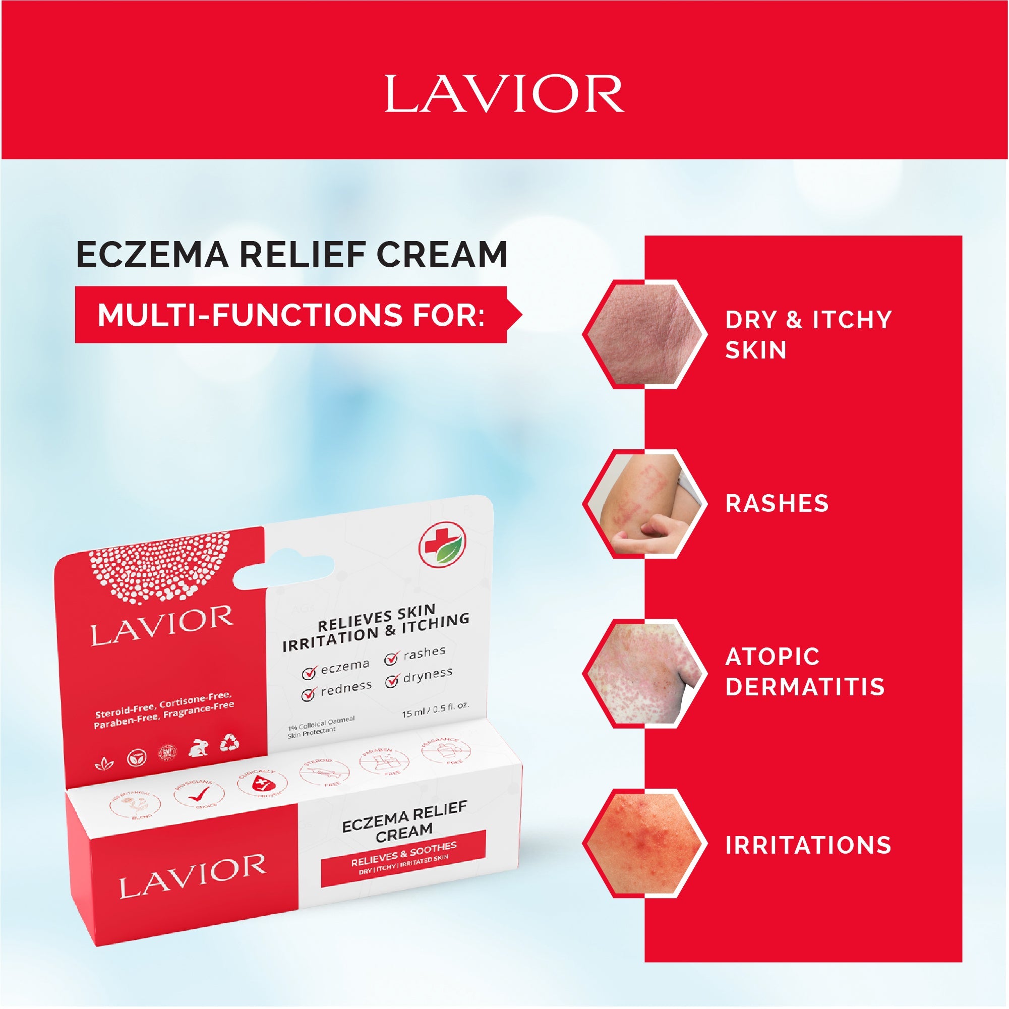 Eczema Relief Cream 0.5 oz Tube