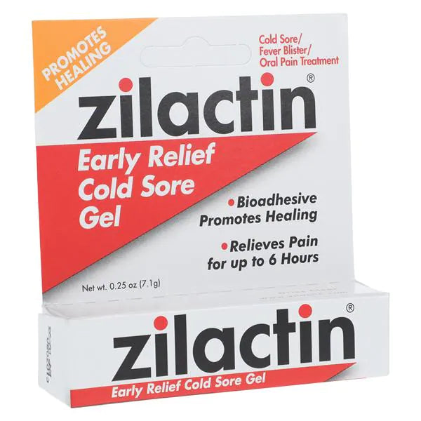 Zilactin-B Cold Sore Fever Blister Gel Tube