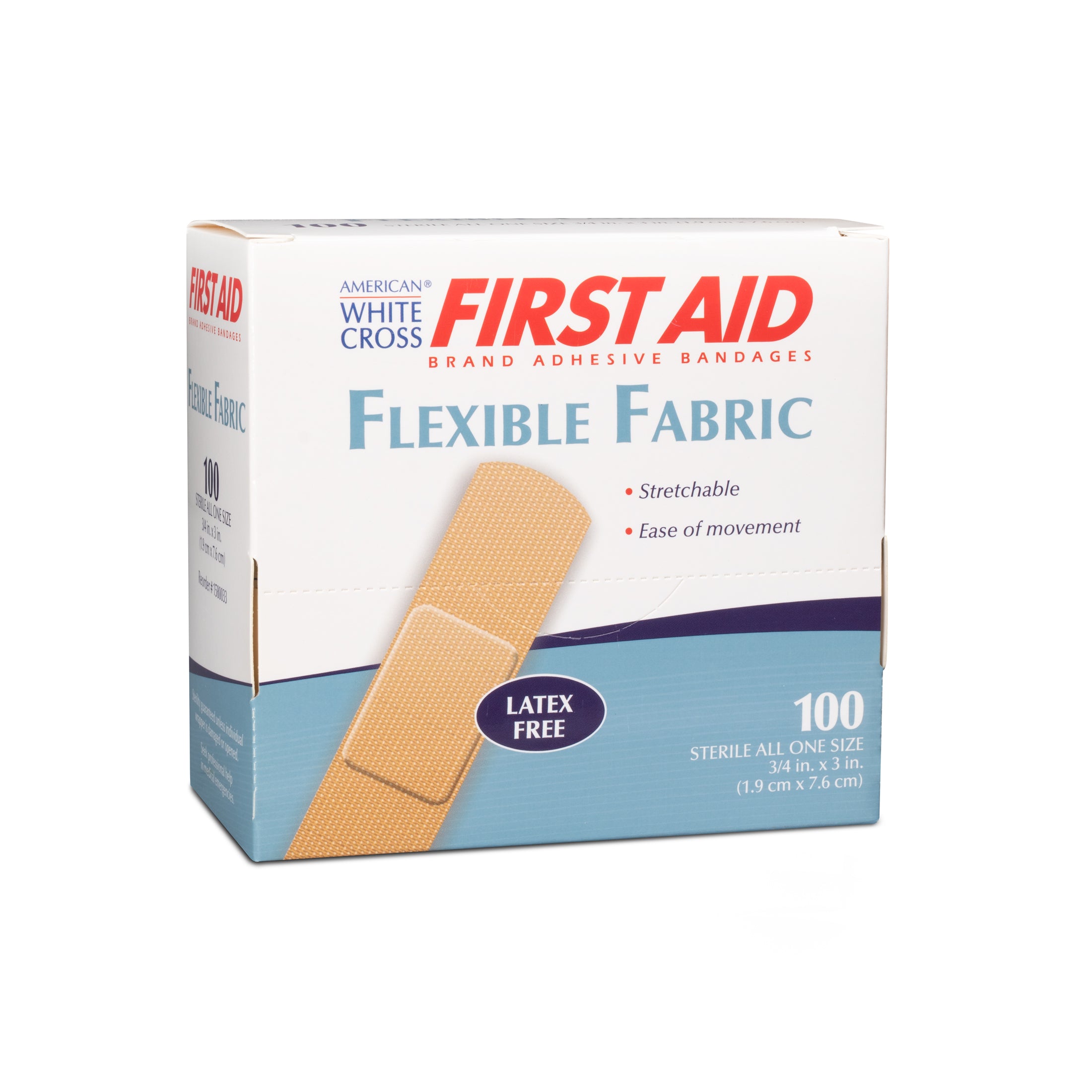Flexible Fabric Adhesive Bandages 3/4" x 3"