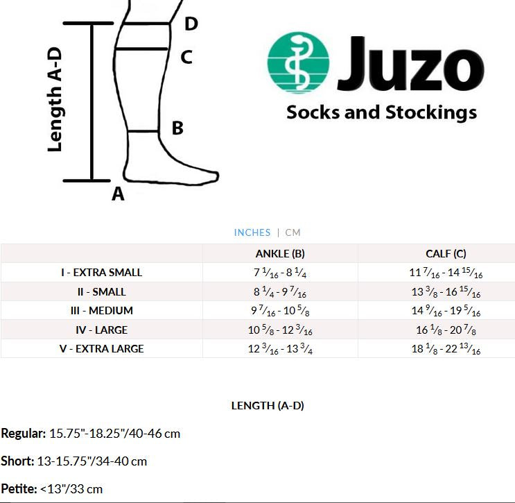 Juzo Soft Knee High 20-30 mmHg Full Foot Stockings
