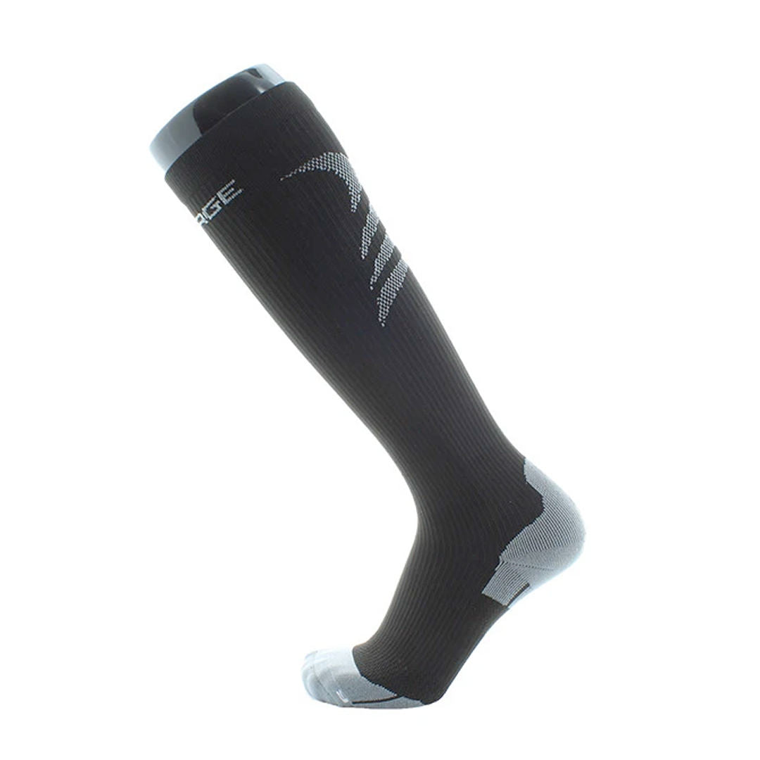 Upsurge Black and Gray Tall Compression Socks