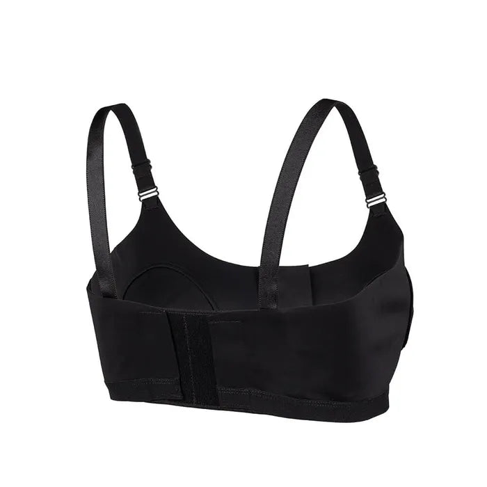 Hands-Free Pumping Bra shown from the back - adjustable velcro for the perfect fit