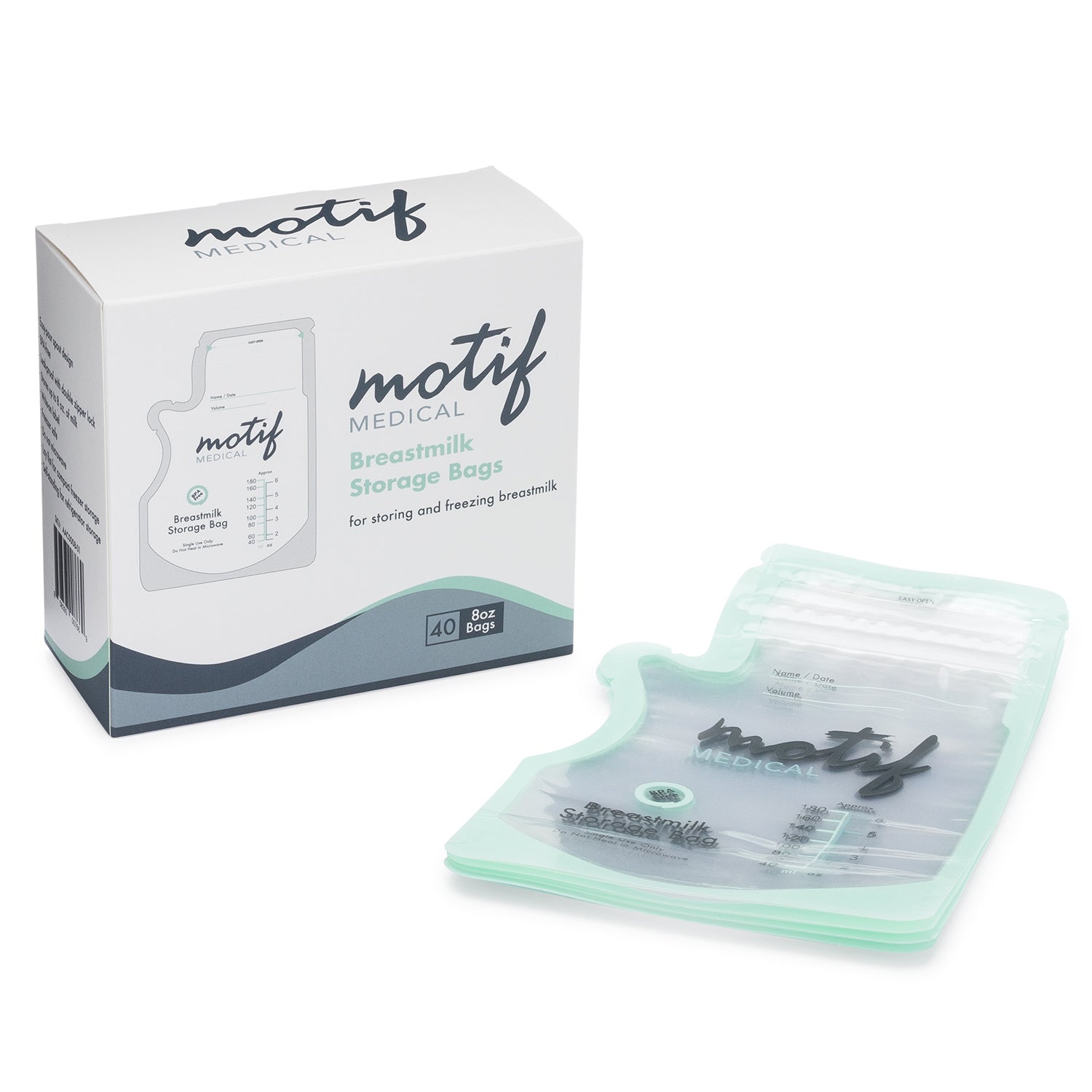 Box of 40 Motif Medical Breastmilk Storage Freezer Bags.