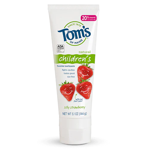 Tom's of Maine Children's Natural Fluoride Toothpaste, Silly Strawberry 4.2 oz